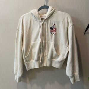 Cream Hoodie with USA Olympic Logo